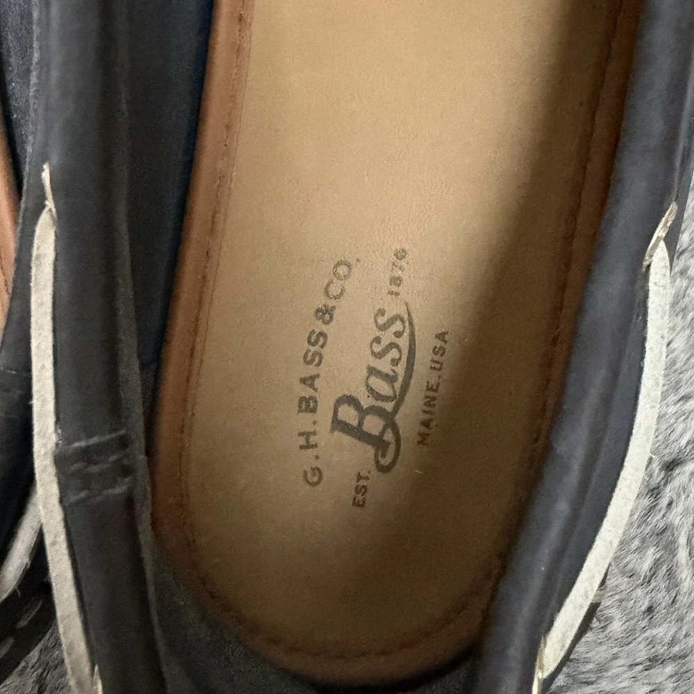 GH Bass Sailor Womens Shoes Size 7.5 M Boat Shoes Steel Navy Blue